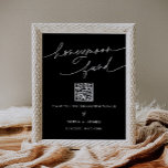 NOIR Honeymoon Fund Wedding Sign<br><div class="desc">The NOIR Collection features a classic black colour and a stunning modern calligraphy script font, creating a look that is both elegant and sophisticated. This collection is perfect for couples who want to create a timeless and classic feel for their special event. The bold black colour scheme creates a striking...</div>