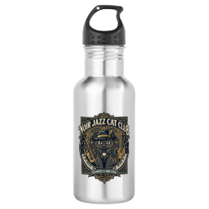 Noir Jazz Cat Cat Dad Gift Idea - Noir Jazz Cat Cl 532 Ml Water Bottle