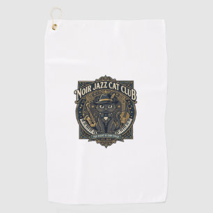 Noir Jazz Cat Cat Dad Gift Idea - Noir Jazz Cat Cl Golf Towel
