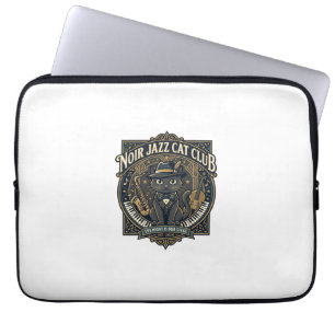 Noir Jazz Cat Cat Dad Gift Idea - Noir Jazz Cat Cl Laptop Sleeve