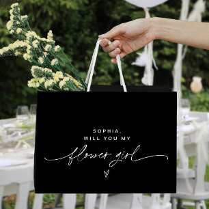 NOIR Minimalist Flower Girl Gift Bag