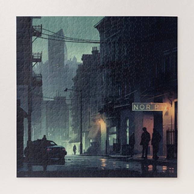 Noir Night City Jigsaw Puzzle (Vertical)