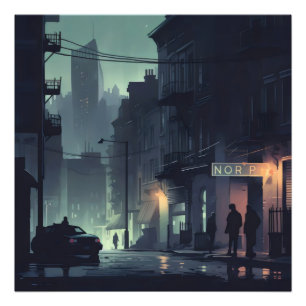 Noir Night City Photo Print