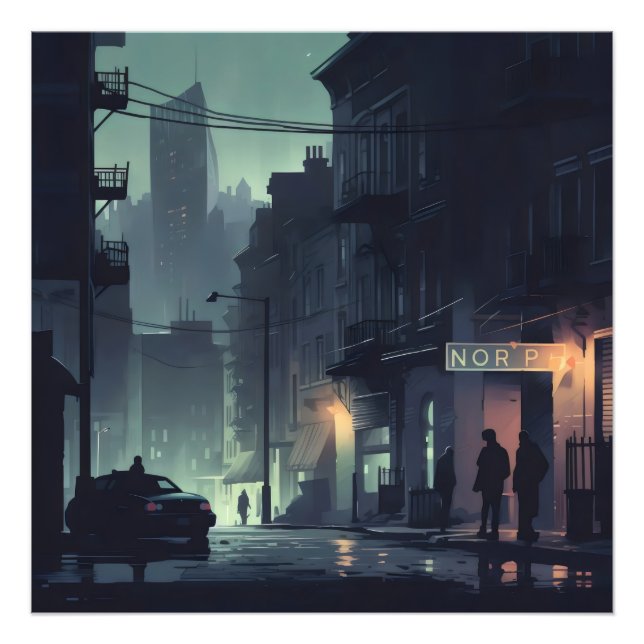 Noir Night City Photo Print (Front)
