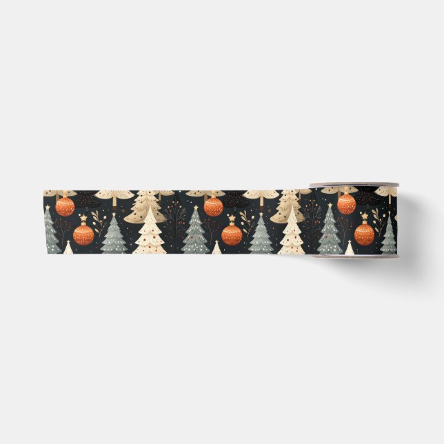 Noir Noël tree Satin Ribbon (Front)