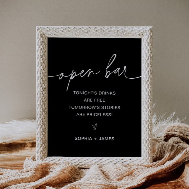 NOIR Open Bar Wedding Sign (Creator Uploaded)