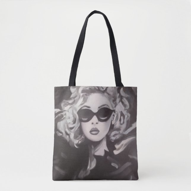 Noir Portrait Tote Bag (Front)