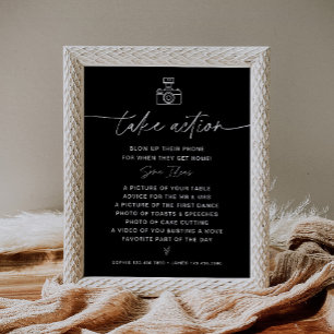 NOIR Take Action Wedding I Spy Sign