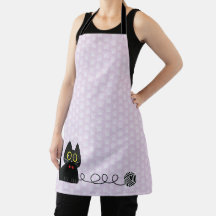 Noir The Cat All-Over Print Apron