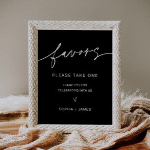 NOIR Wedding Favours Sign