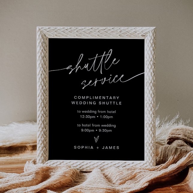 NOIR Wedding Shuttle Service Sign (Creator Uploaded)