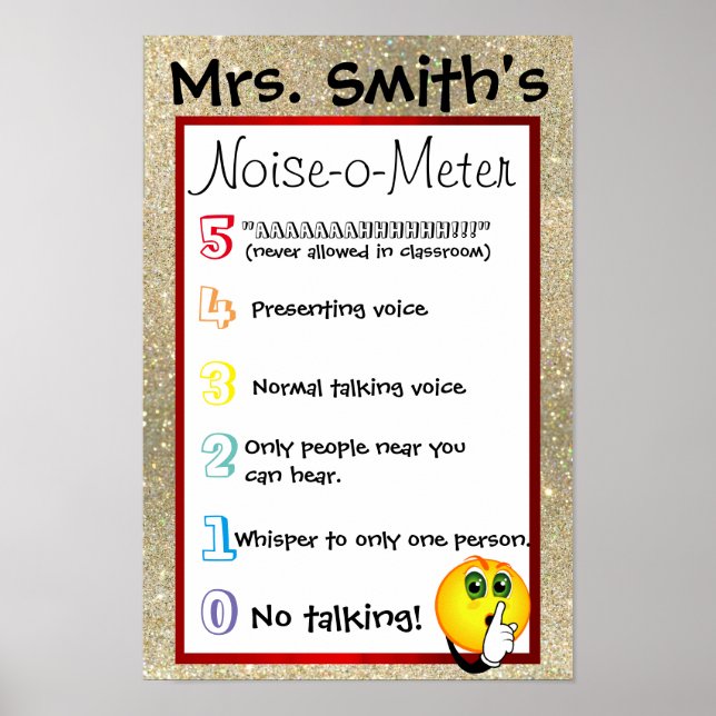 Noise-o-Metre Noise Chart (Front)