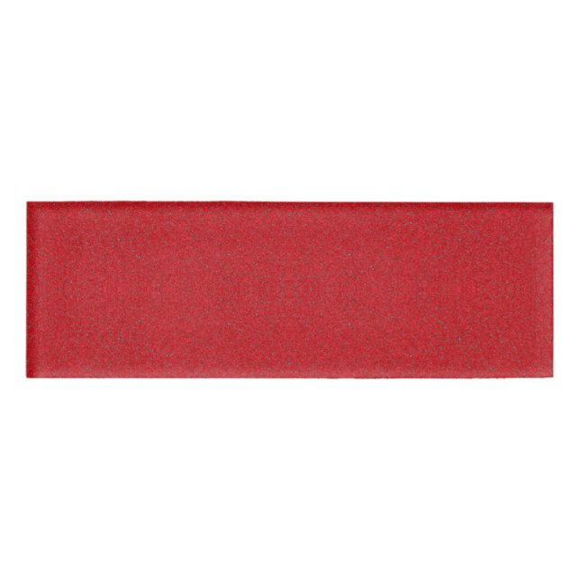 Noise-Texture Tomato Red Name Badge – Customisable (Front)