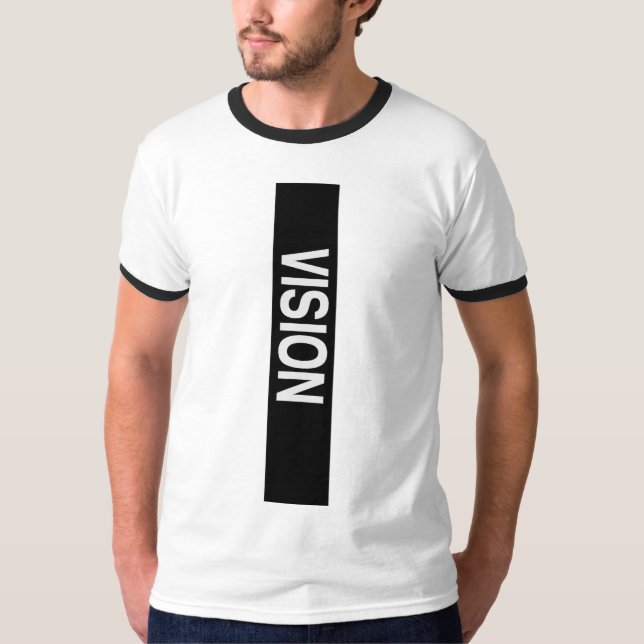 NOISIA Vertical Typography Men’s Minimal T-Shirt (Front)