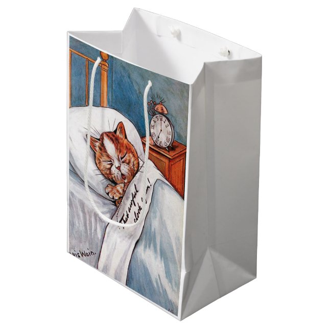 Noisy Alarm Clock, Louis Wain Medium Gift Bag (Front Angled)