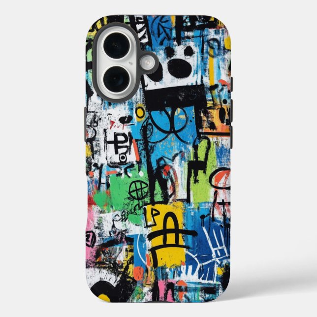 Noisy Lines Grafitti Inspired Art Phone Case (Back)