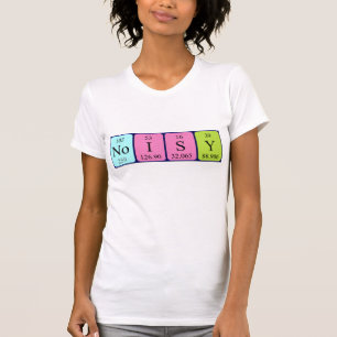 Noisy periodic table word shirt