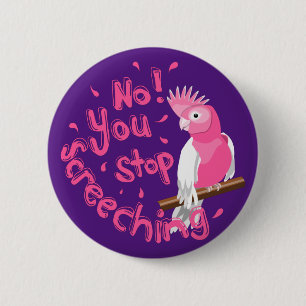 Noisy Pink Galah 6 Cm Round Badge