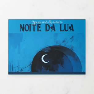 noite da lua, prom night Tri-Fold invitation