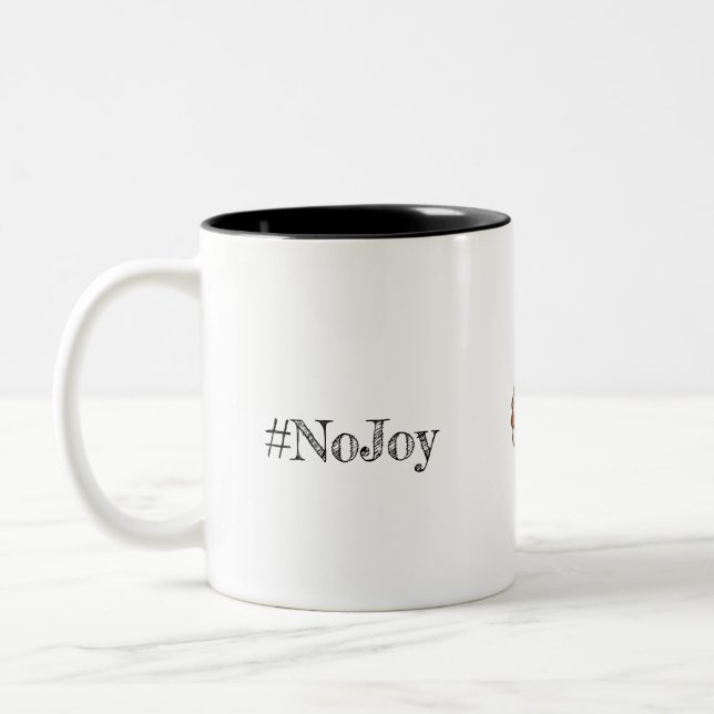 #NoJoy Two-Tone Coffee Mug (Left)