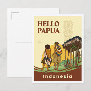 Noken Papua Indonesia Travel Postcard