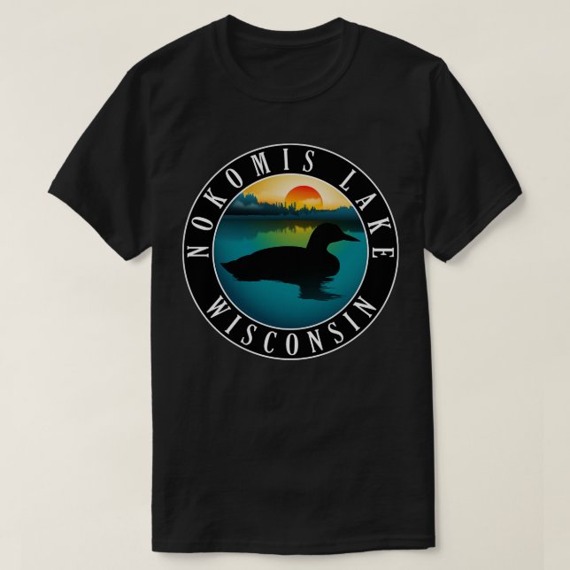 Nokomis Lake Wisconsin Loon T-Shirt (Design Front)