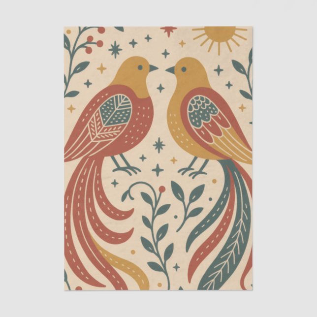 Nokshi Katha : Bird (Pakhi) Tissue Paper (Front)