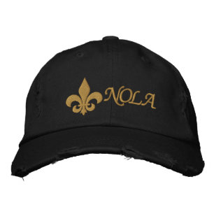 NOLA Fleur De Lis Embroidered Hat