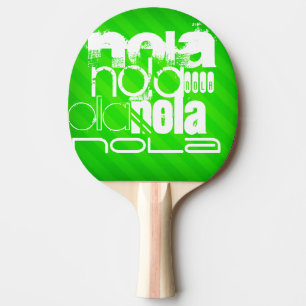 NOLA; Neon Green Stripes Ping Pong Paddle