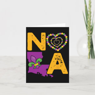 Nola New Orleans 504 Mardi Gras Card