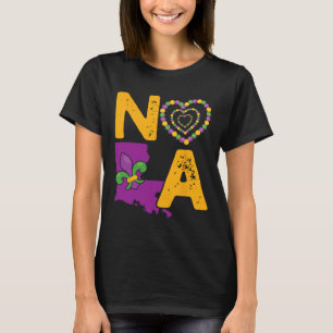 Nola New Orleans 504 Mardi Gras T-Shirt