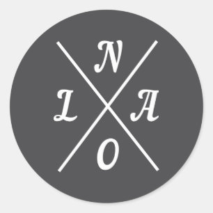 Nola New Orleans Louisiana United States  Classic Round Sticker