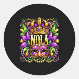 Nola New Orleans Mardi Gras 2025 Classic Round Sticker