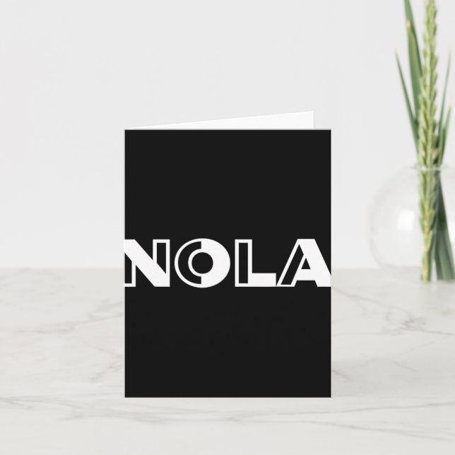 Nola New Orleans Tee Shirt  Card (Front)