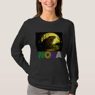 Nola Saying New Orleans Mardi Gras Nutria Rat 3 T-Shirt