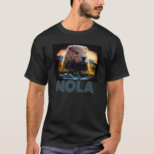 Nola Saying New Orleans Mardi Gras Nutria Rat  6 T-Shirt