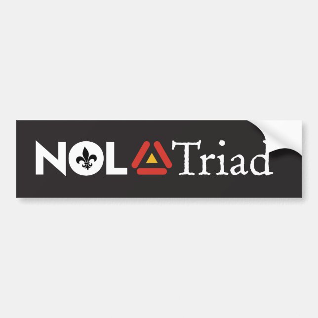 NOLA Triad bumper sticker (Front)