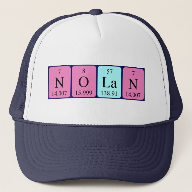 Nolan periodic table name hat (Front)