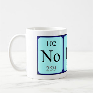 Nolan periodic table name mug