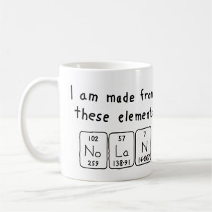 Nolan periodic table name mug