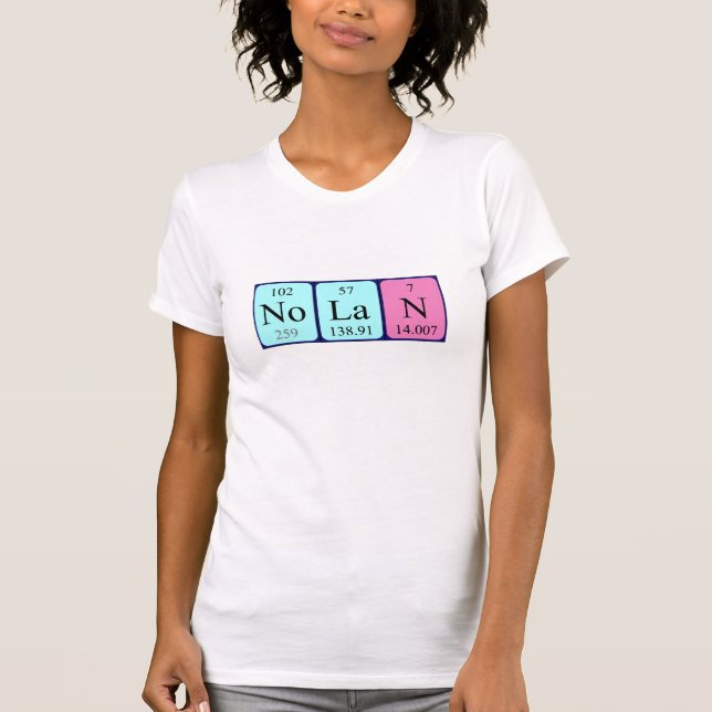 Nolan periodic table name shirt (Front)