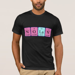 Nolan periodic table name shirt