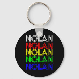 Nolan Personalised First Name Retro Vintage Style Key Ring