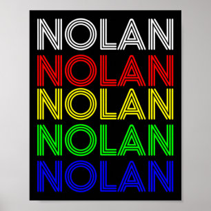 Nolan Personalised First Name Retro Vintage Style Poster