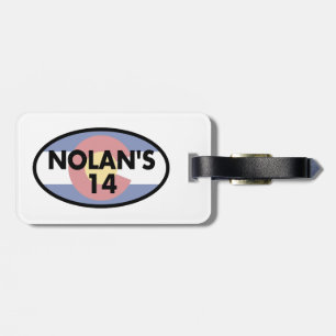 Nolan's 14 Colorado Flag Oval Luggage Tag