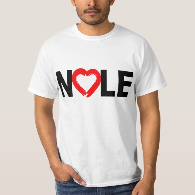NOLE with Heart on Tshirts, Mugs, Caps T-Shirt (Front)