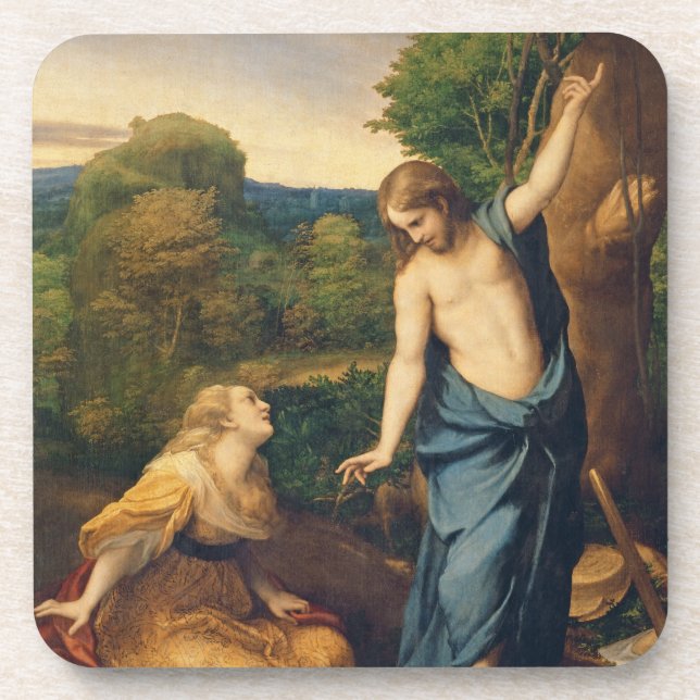 Noli Me Tangere, c.1534 (oil on canvas) (for detai Coaster (Front)