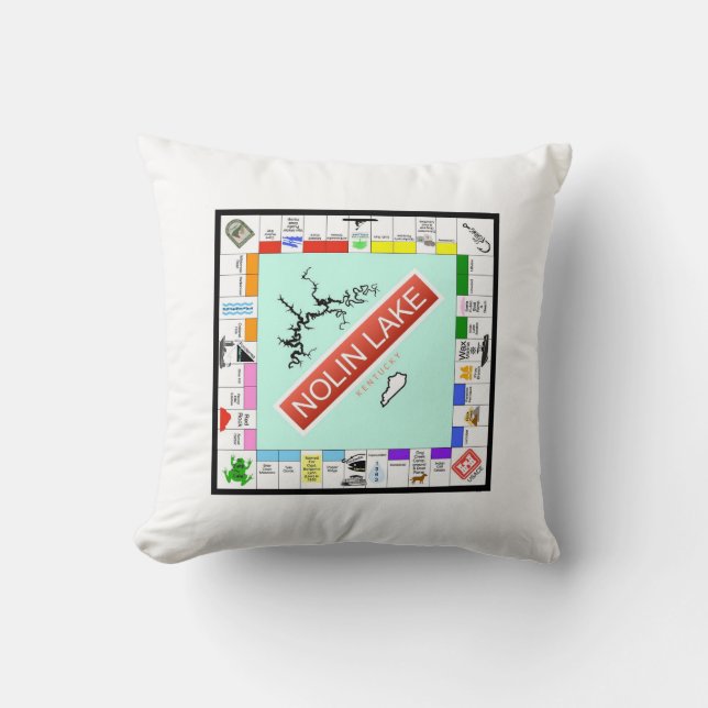 Nolin Lake game board pillow (Front)