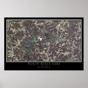 Nolin River Lake Kentucky Satellite Poster Map