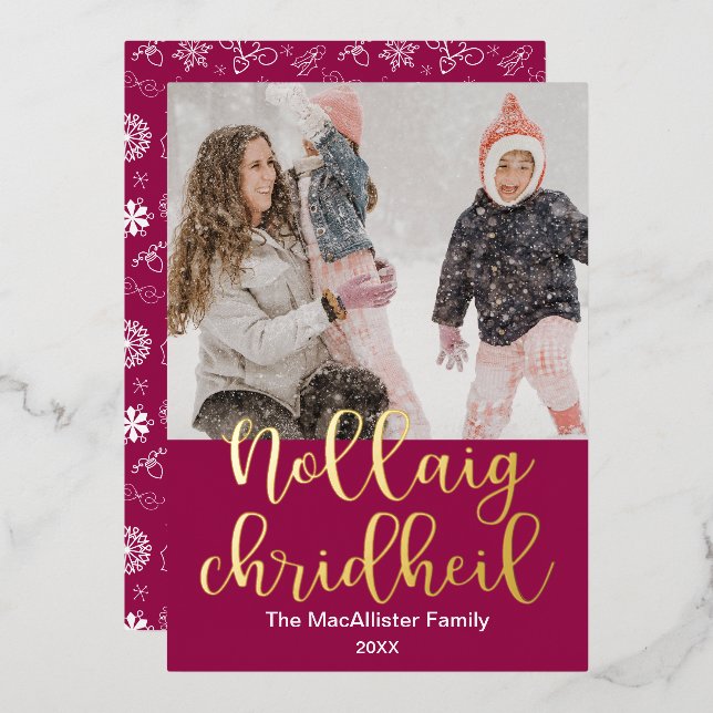 Nollaig Chridheil, Scots Gaelic Merry Christmas (Front/Back)